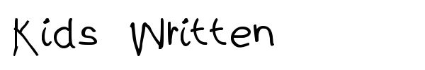 Kids Written font preview